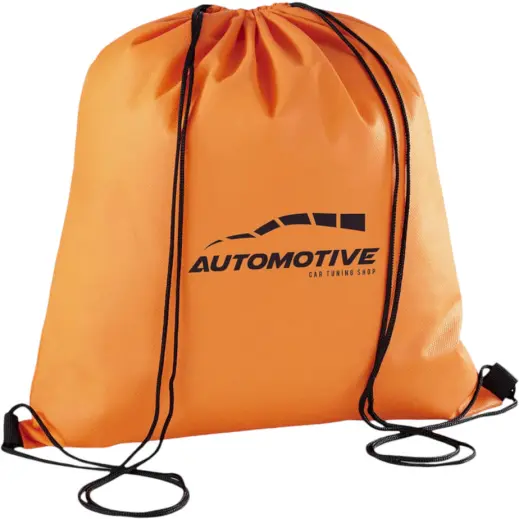 Altitude Whitefield Non-Woven Drawstring Bag Orange Branded